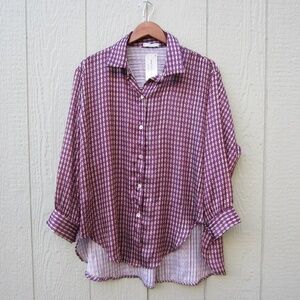 New Collection Italy Women's Tunic shirt High-Low Hem Lighweight‎  Lagenlook NWT